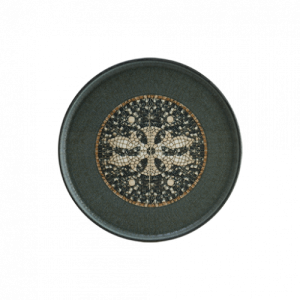 Mesapotamia Mosaic Anthracite 22cm Hygge Flat Plate