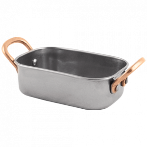 Roaster Rectangular-Large with 2 Side Brass Handles 14.5 x 9.5 cm 450ml